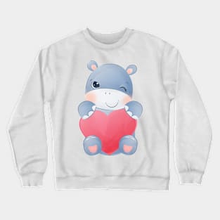 Love hippopotamus Crewneck Sweatshirt